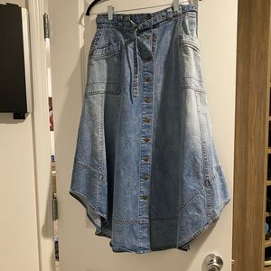 MOS DENIM MAXI SKIRT SIZE 10